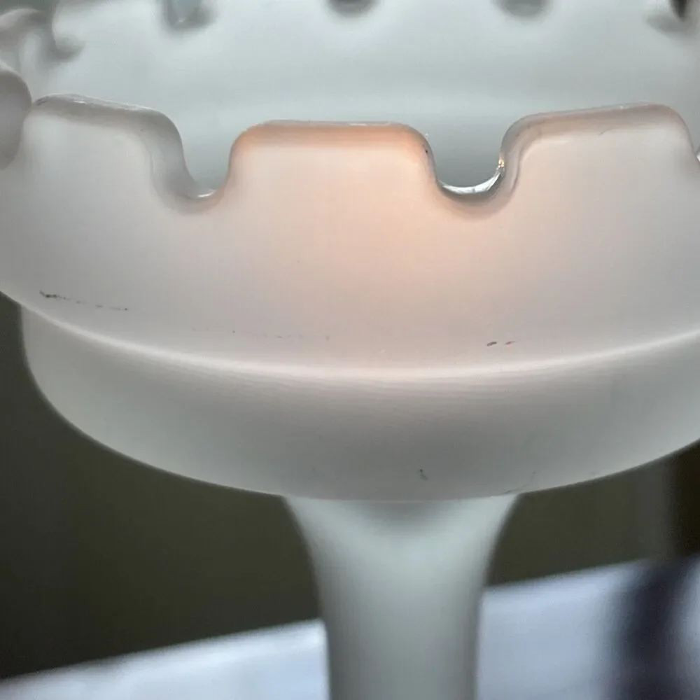 Vintage PartyLite Frosted Pedestal Fairy Lamp/Light 10” Tall 2 Pieces - Picture 4 of 9